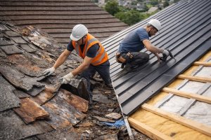 Демонтаж старой кровли и устройство новой системы