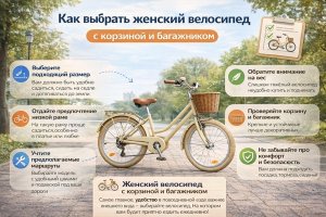 Как выбрать женский велосипед с корзиной и багажником
