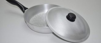 алюминиевая сковорода с крышкой