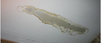 Getting rid of yellow spots on the ceiling after flooding (23 photos)