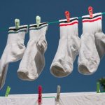 Socks after bleaching with sodium bicarbonate