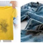 Cleaning clothes from tar stains