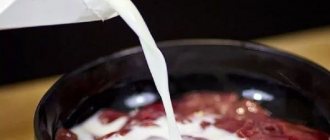 Liver in milk. Cooking recipes with photos 
