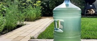 Позеленела бутыль с водой изнутри