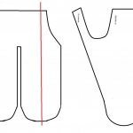 Approximate pattern of tights for a doll