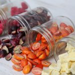 Different types of dried fruits