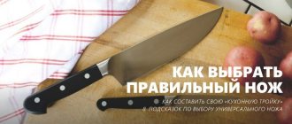 выбор ножей для кухни